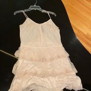 NWOT Club Monaco COLLECTION Pink Mesh Beaded Dress